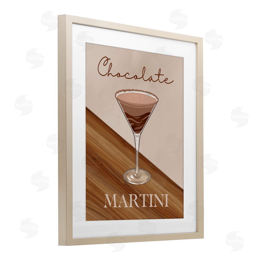 Marcus Prime Chocolate Martini on Brown Brown Framed Print Under Glass Wall Art
