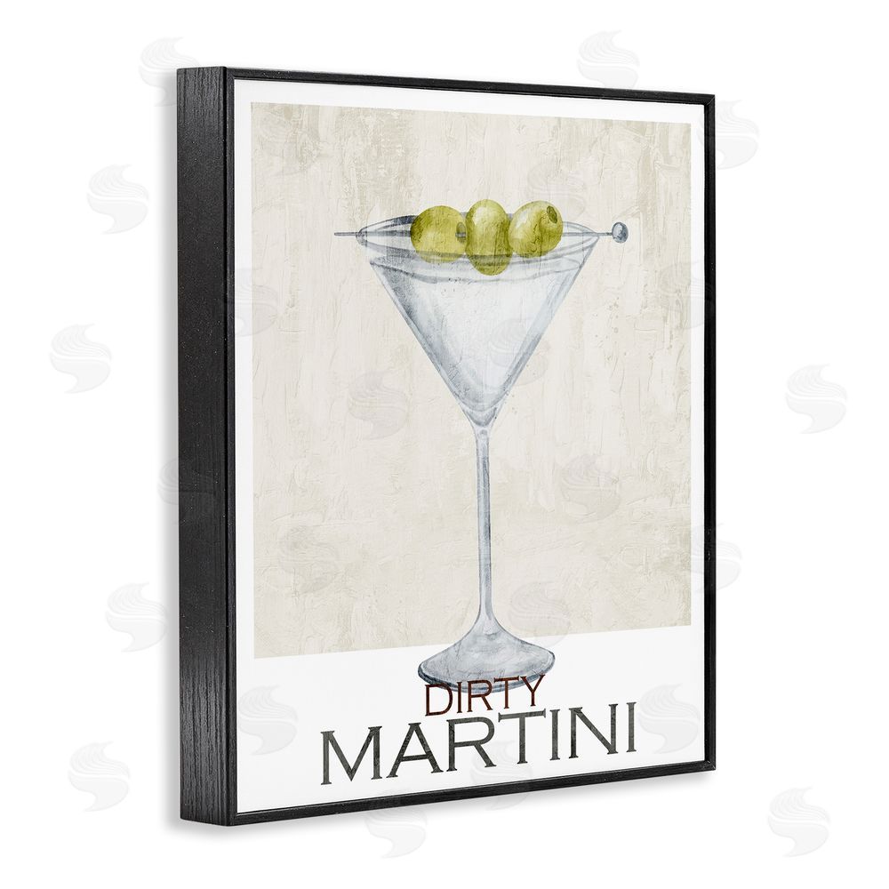 Kim Allen Dirty Martini Olives Black Framed Giclee Wall Art Print