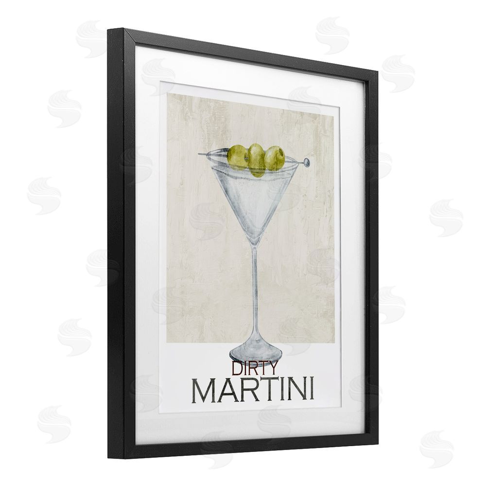 Kim Allen Dirty Martini Olives Black Framed Print Under Glass Wall Art