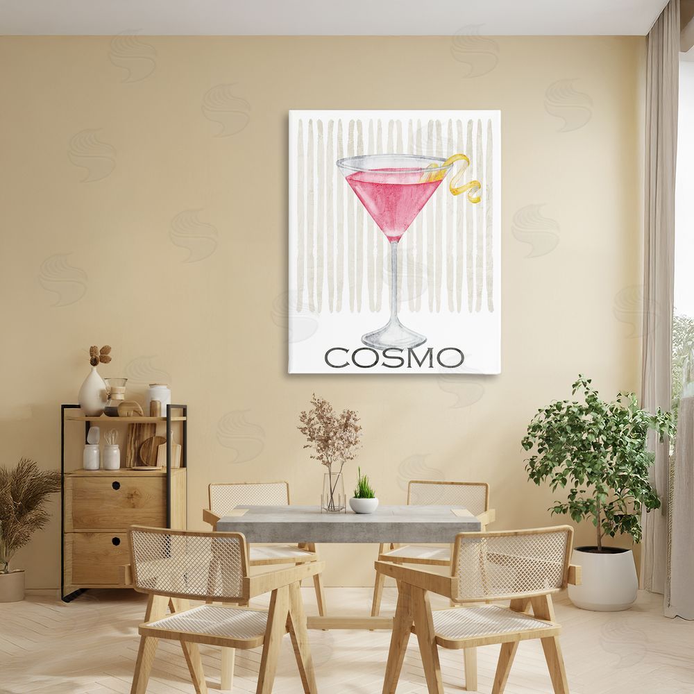 Kim Allen Pink Cosmo on Stripes