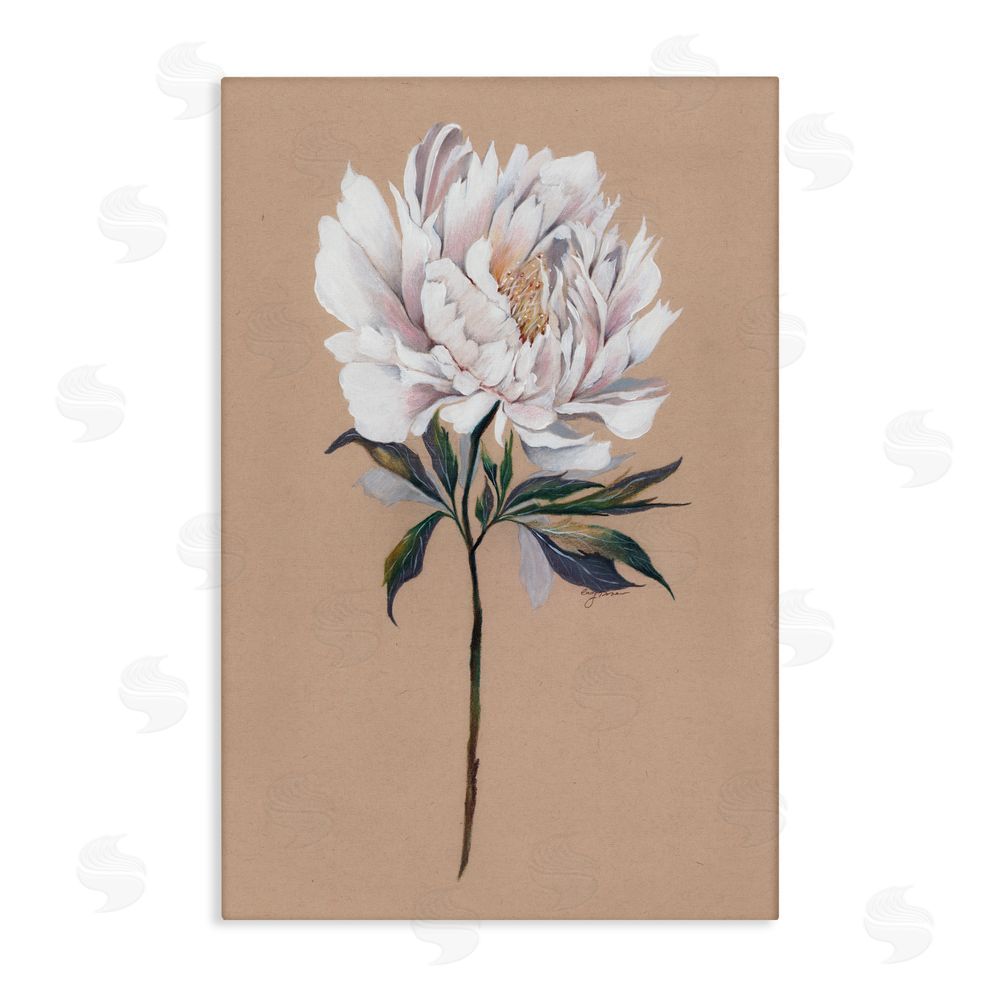 Cady Driver White Flower Branch Canvas Wall Art Print