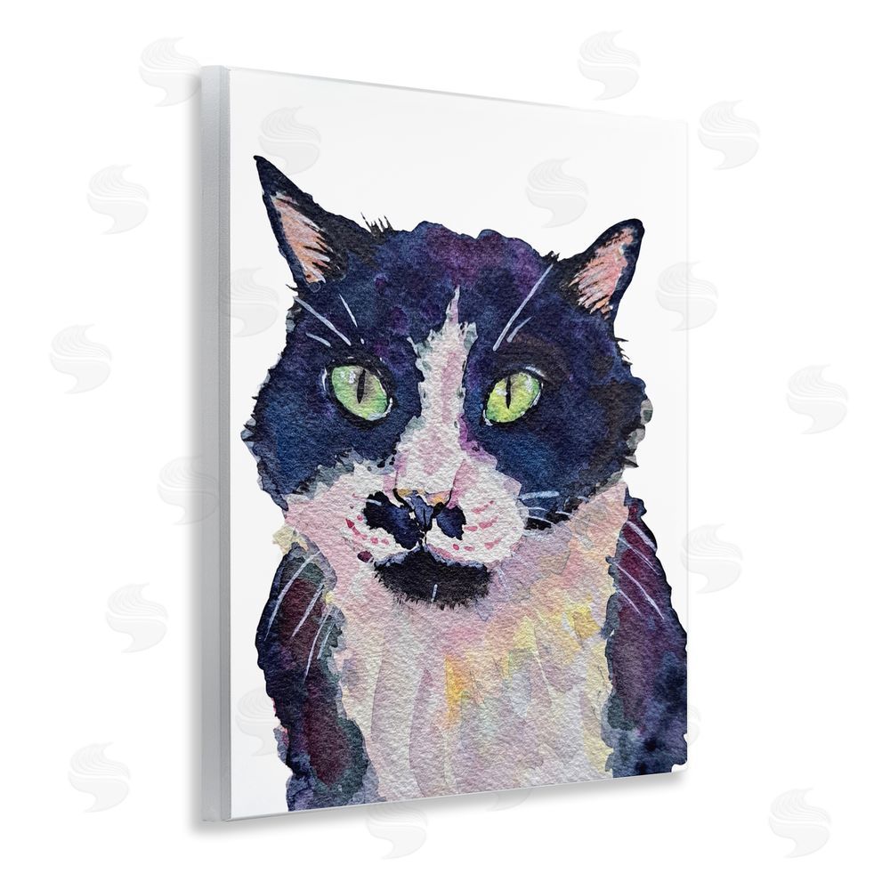 Tatiana Roberts Tuxedo Cat Painting Wall Plaque Art Print