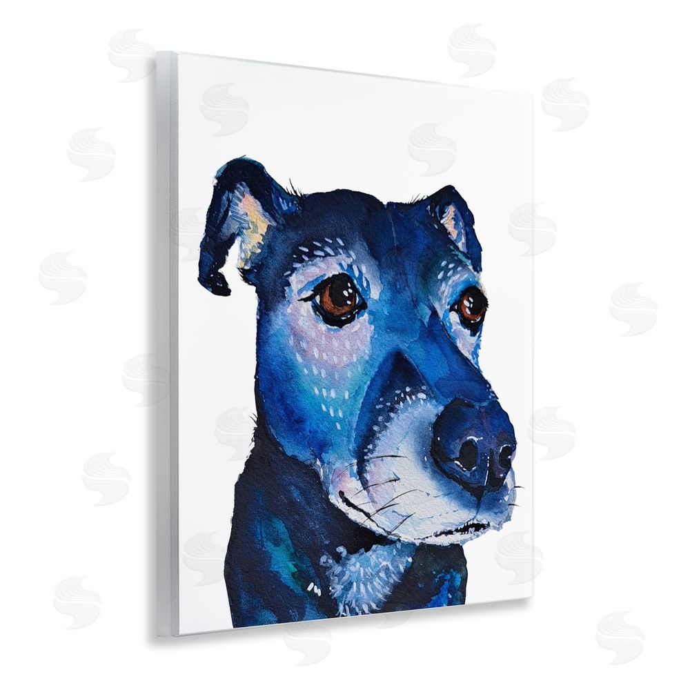 Tatiana Roberts Expressive Blue Dog Wall Plaque Art Print
