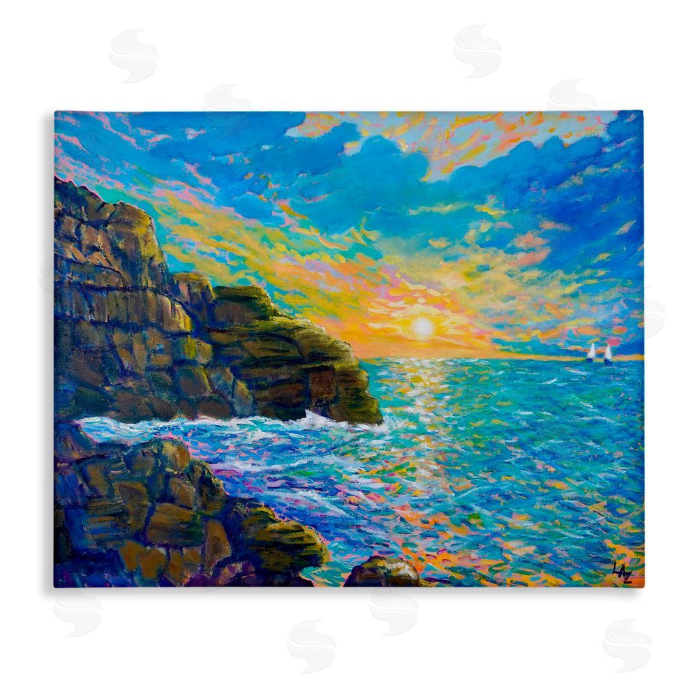 Lee Ann Zirbes Reflections Of The Sea Canvas Wall Art Print