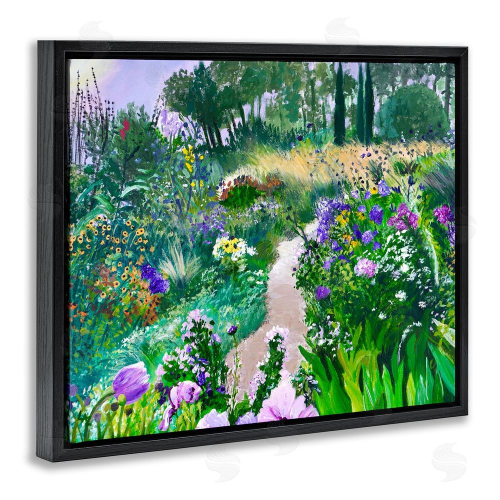 Lee Ann Zirbes Path to Country Gardens Black Floating Frame Canvas Wall Art Print