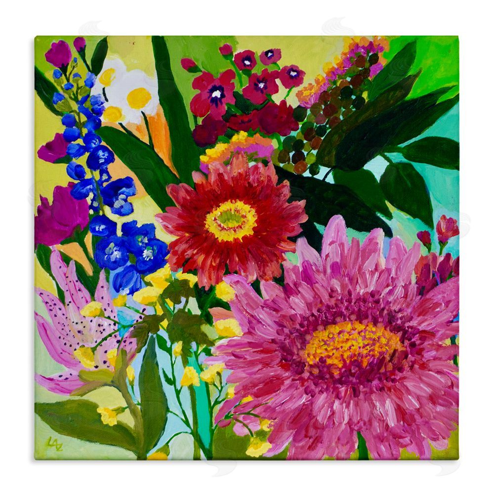 Lee Ann Zirbes Front Yard Florals Canvas Wall Art Print