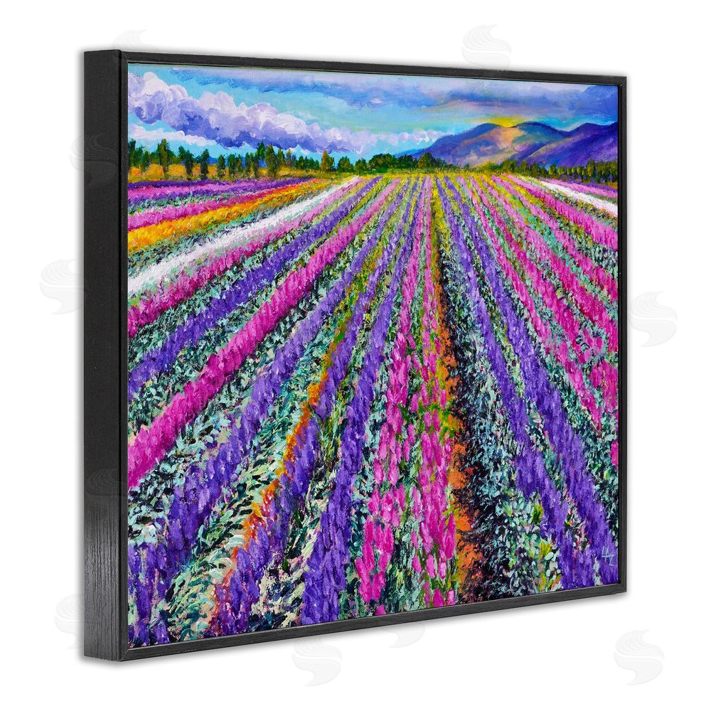 Lee Ann Zirbes Fragrant Lavender Farm Black Framed Giclee Wall Art Print