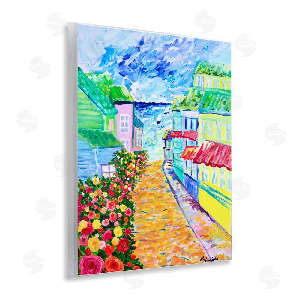 Lee Ann Zirbes Vibrant Sea Village Wall Plaque Art Print