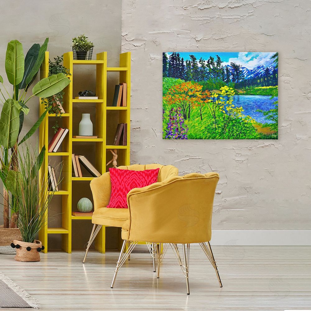 Lee Ann Zirbes Hidden Lake Scenery Canvas Art on Wall