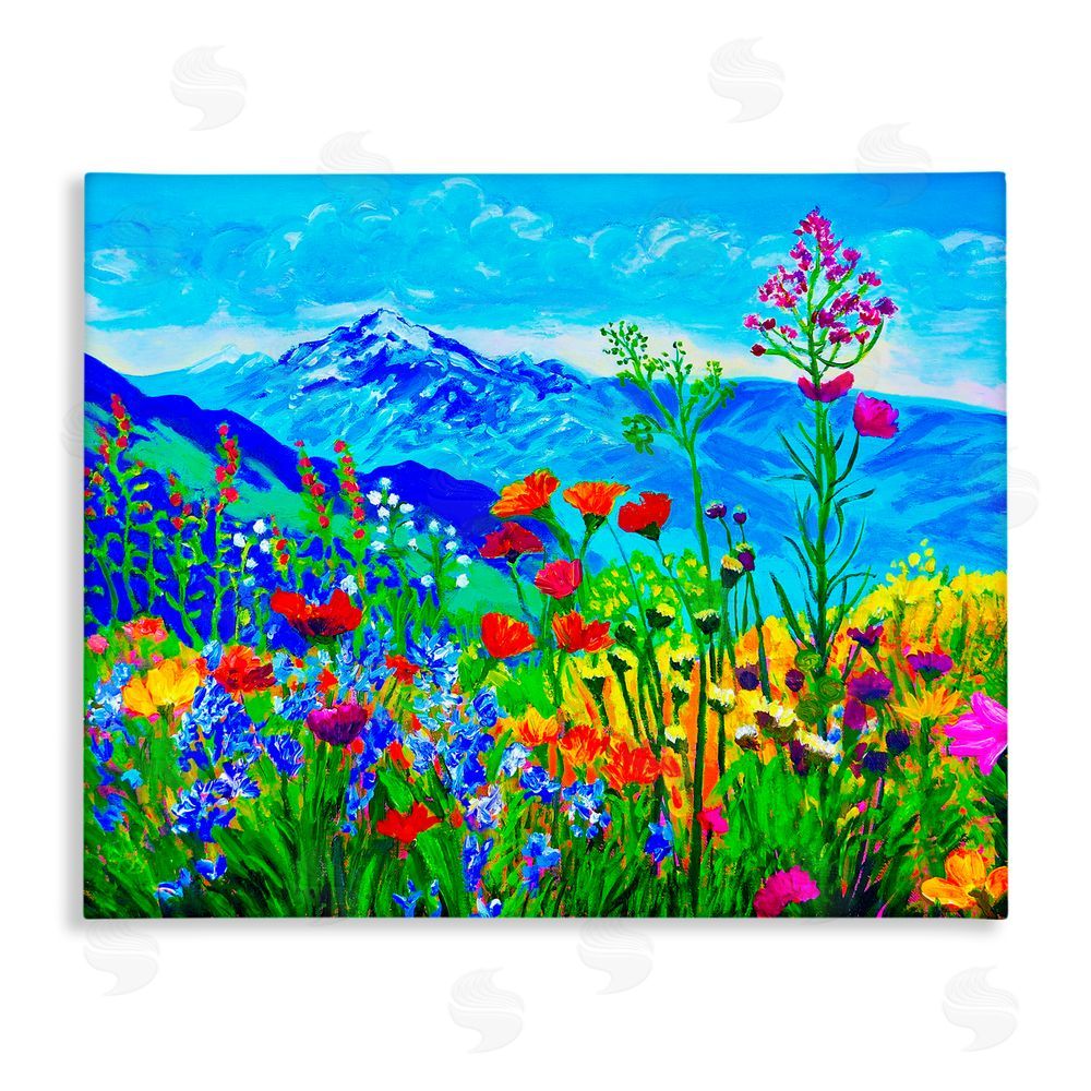 Lee Ann Zirbes Floral Mountain Outlook Canvas Wall Art Print