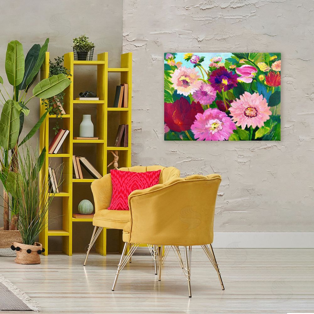 Lee Ann Zirbes Tea Garden Mums Canvas Art on Wall