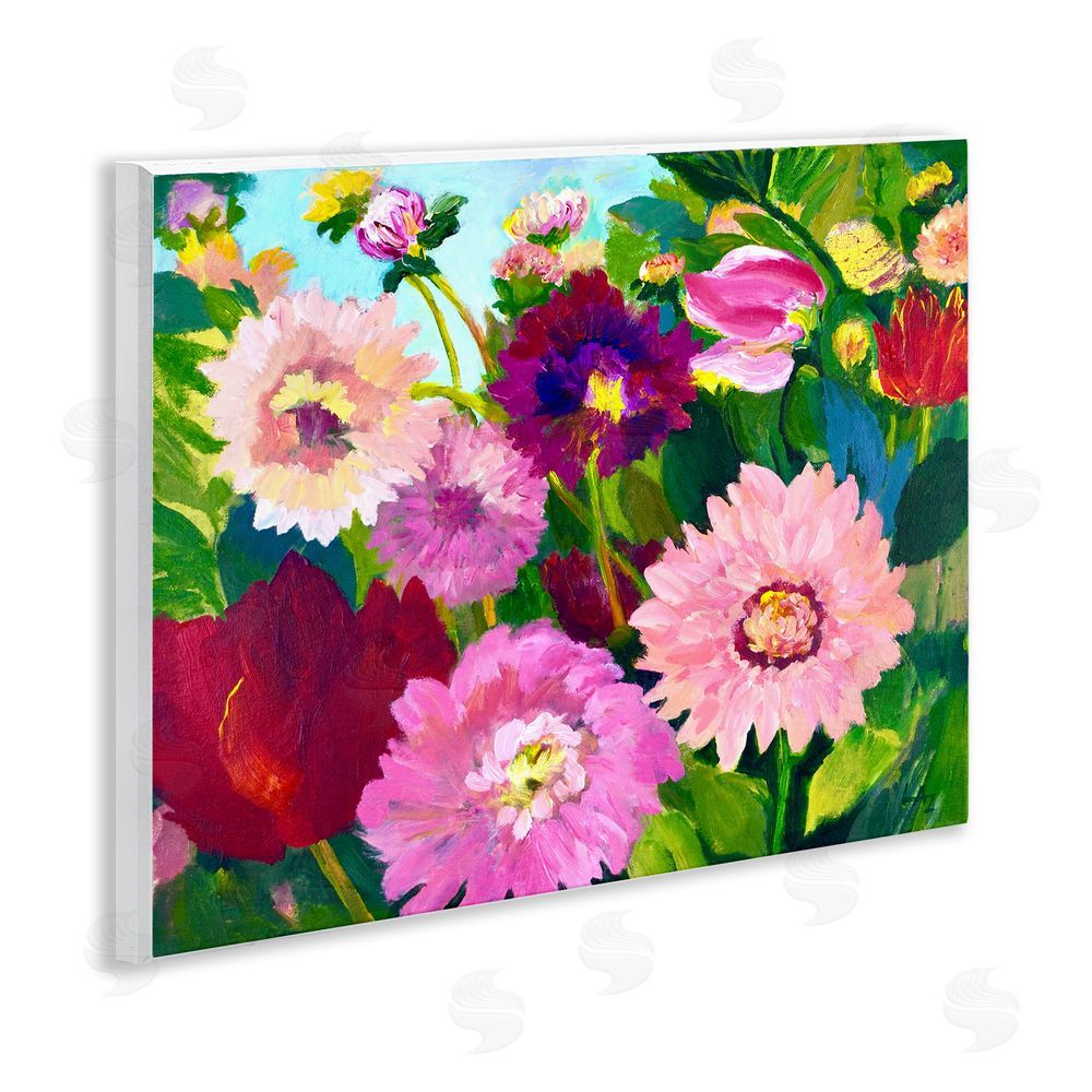 Lee Ann Zirbes Tea Garden Mums Wall Plaque Art Print