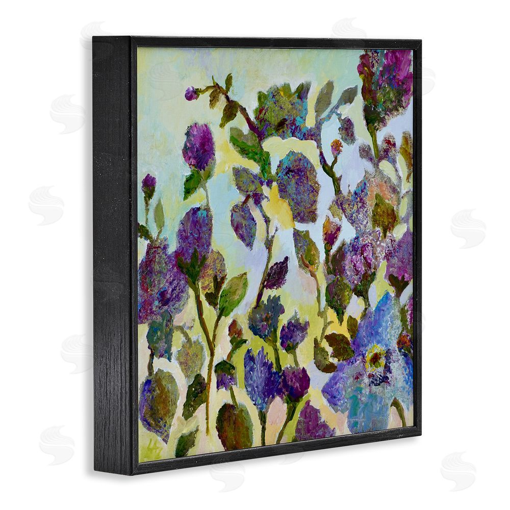 Lee Ann Zirbes Floral Tapestry Abstraction Black Framed Giclee Wall Art Print
