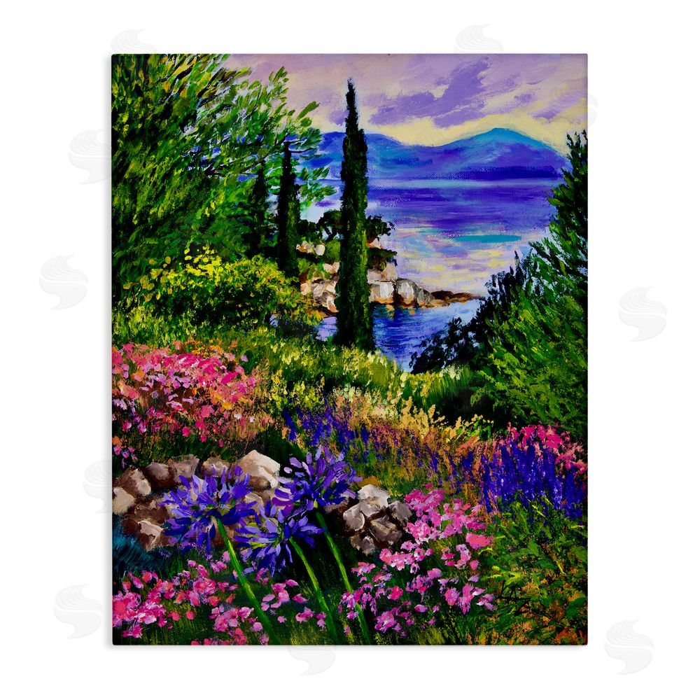 Lee Ann Zirbes Sea Vista Garden Scene Canvas Wall Art Print
