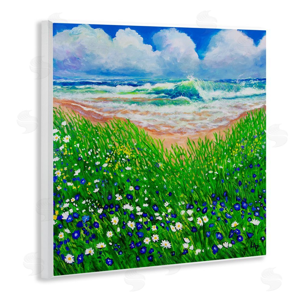 Lee Ann Zirbes Summer Wind Beach Flowers Wall Plaque Art Print