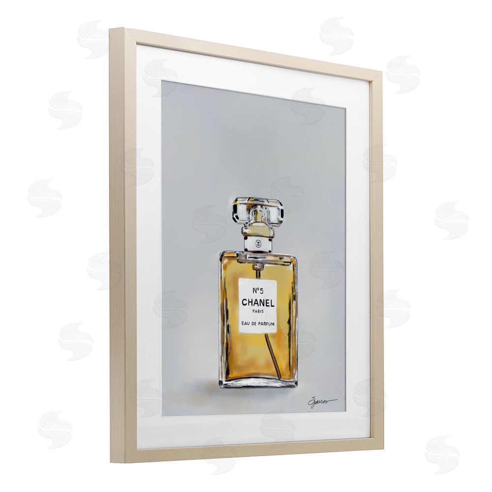 Mary Sparrow Elegant Luxury Perfume Birch Framed Print Under Glass with White Mat Wall Art