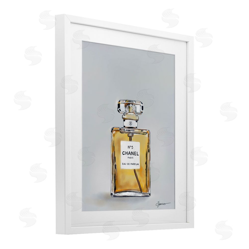 Mary Sparrow Elegant Luxury Perfume White Framed Print Under Glass with Mat Wall Art