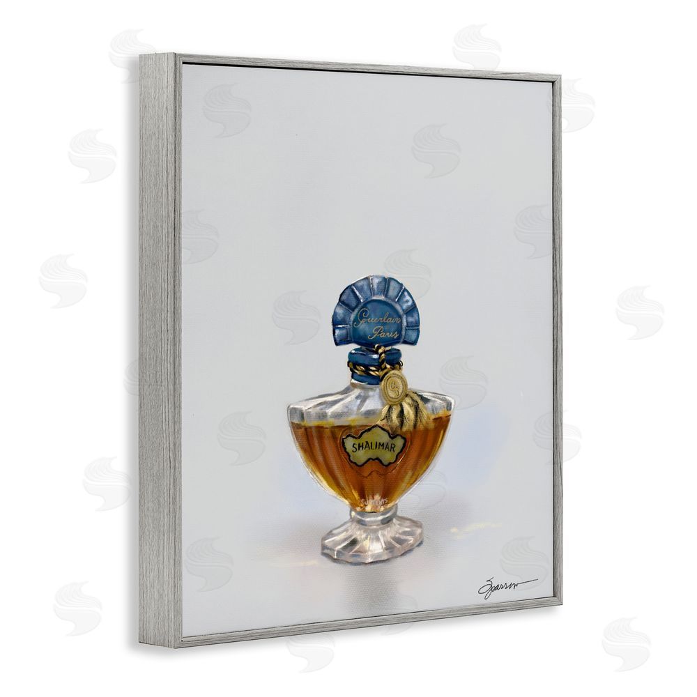 Mary Sparrow Classy Luxury Perfume Bottle Gray Framed Giclee Wall Art Print