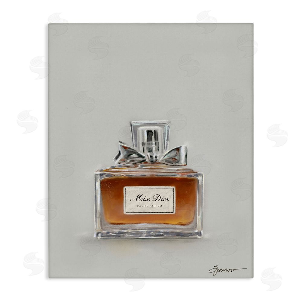 Mary Sparrow Elegant Fragrance with Bow Canvas Wall Art Print