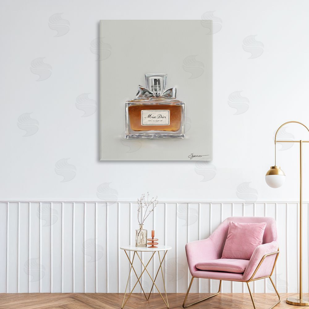 Mary Sparrow Elegant Fragrance with Bow Canvas Art on Wall