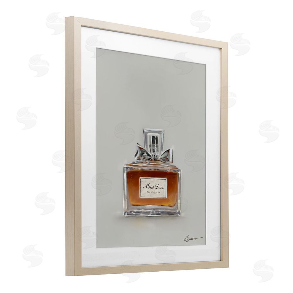 Mary Sparrow Elegant Fragrance with Bow Birch Framed Print Under Glass with White Mat Wall Art