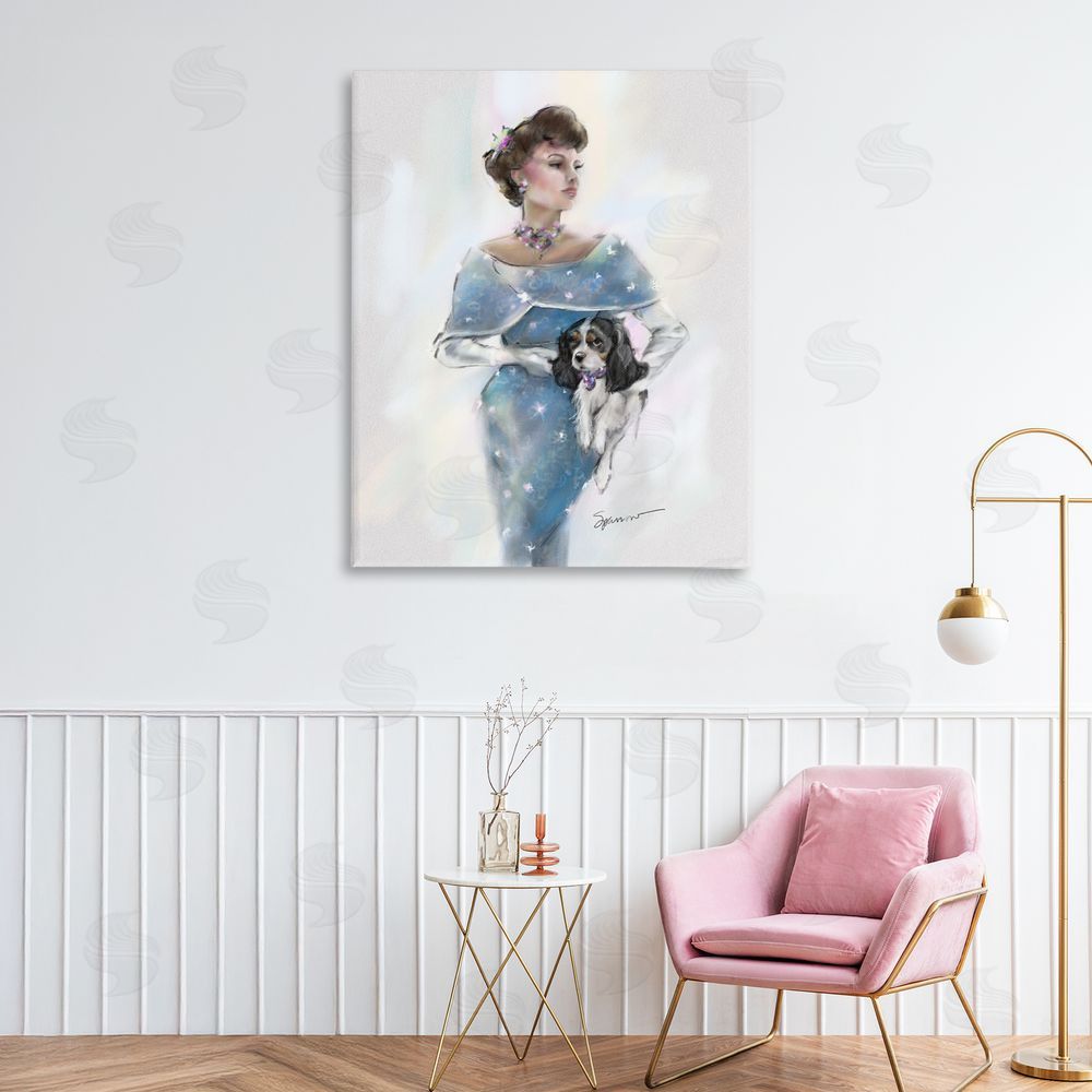 Mary Sparrow Vintage Lady & Dog Canvas Art on Wall