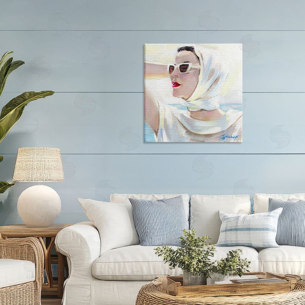 Mary Sparrow Timeless Stylish White Sunglasses Canvas Art on Wall