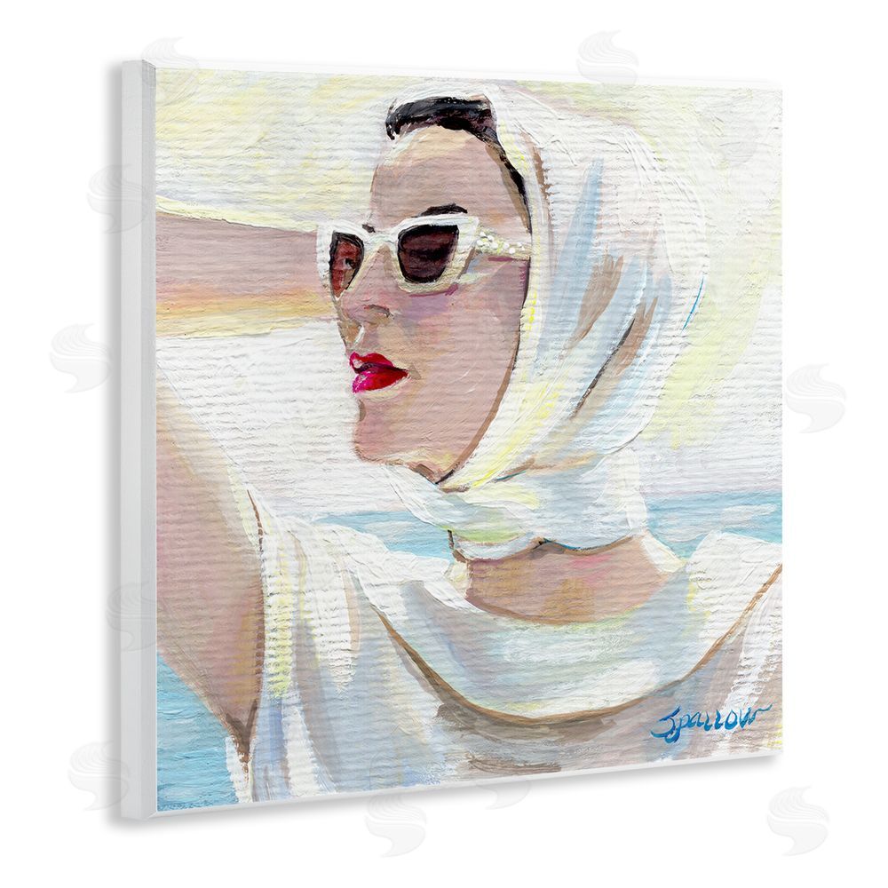 Mary Sparrow Timeless Stylish White Sunglasses Wall Plaque Art Print