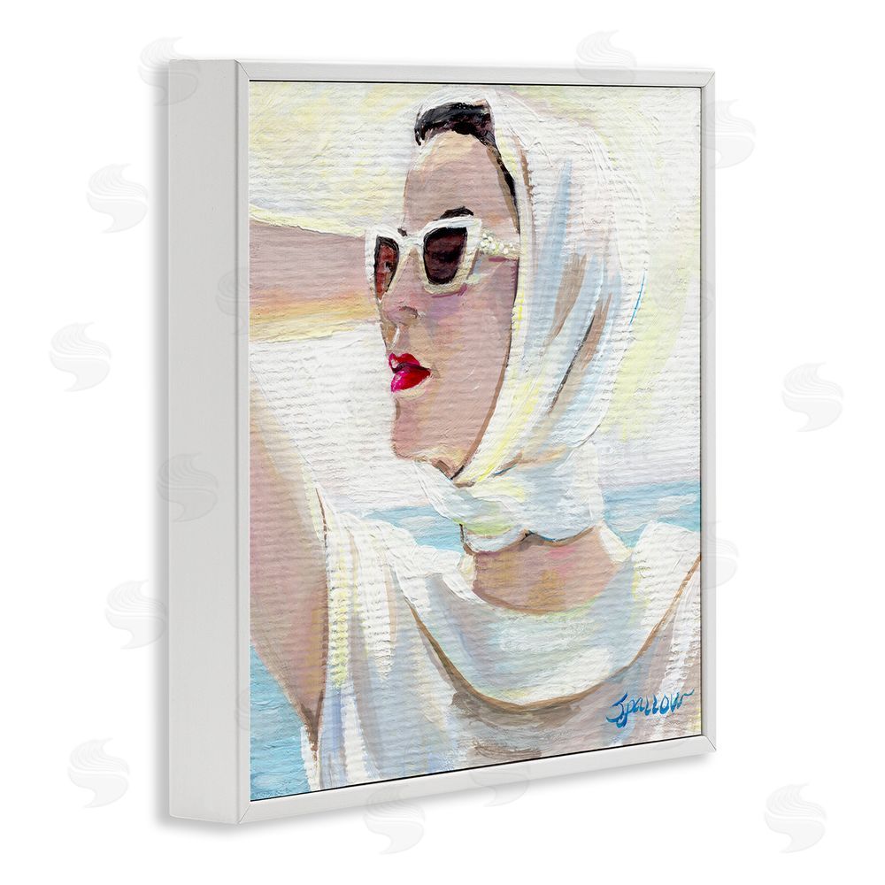 Mary Sparrow Timeless Stylish White Sunglasses White Framed Giclee Wall Art Print