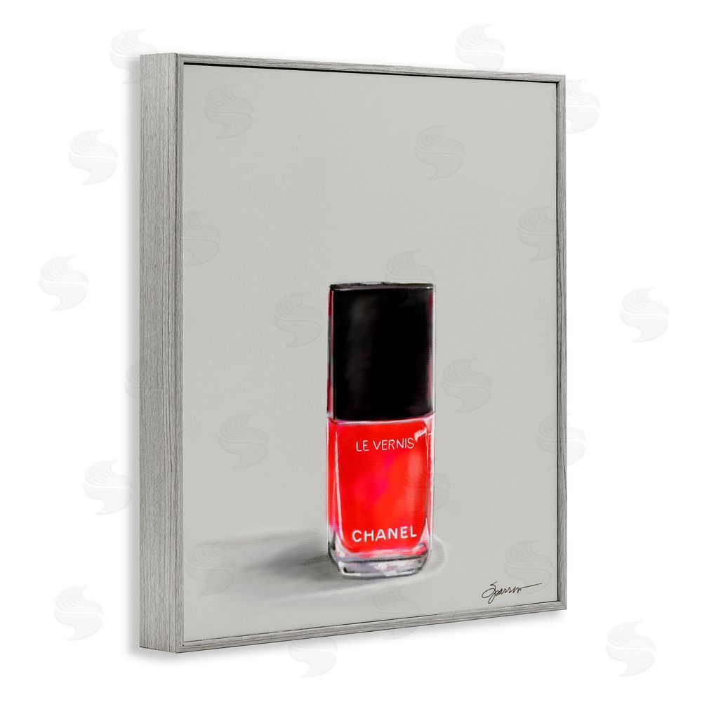 Mary Sparrow Classy Rouge Nail Polish Gray Framed Giclee Wall Art Print