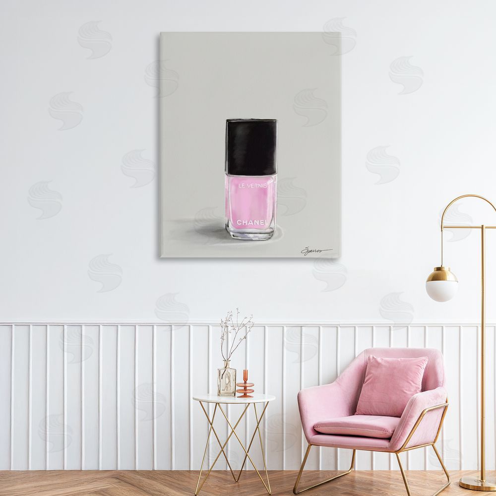 Mary Sparrow Pink Luxury Nail Polish Canvas Art on Wall