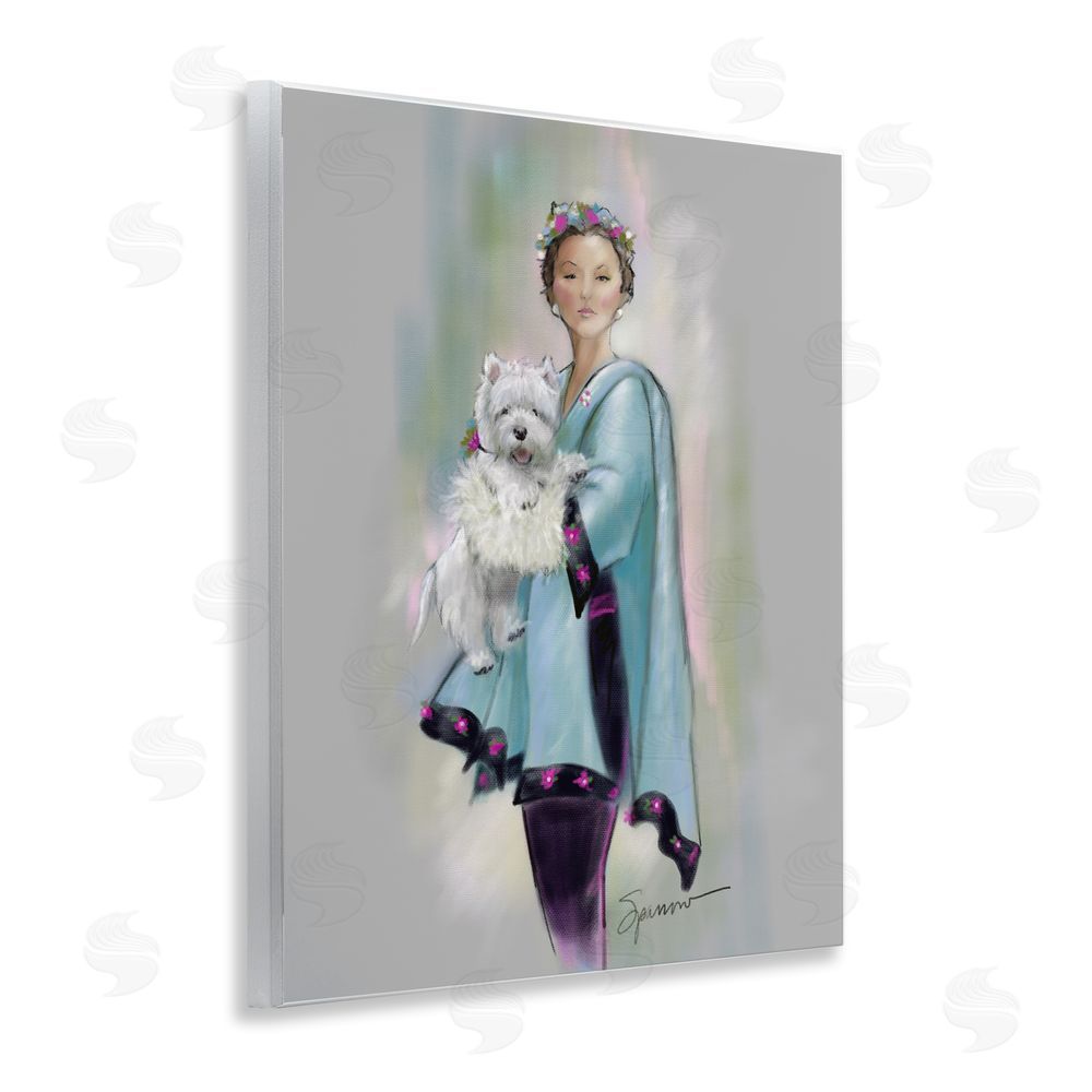 Mary Sparrow Dinner Party Woman & Dog Wall Plaque Art Print