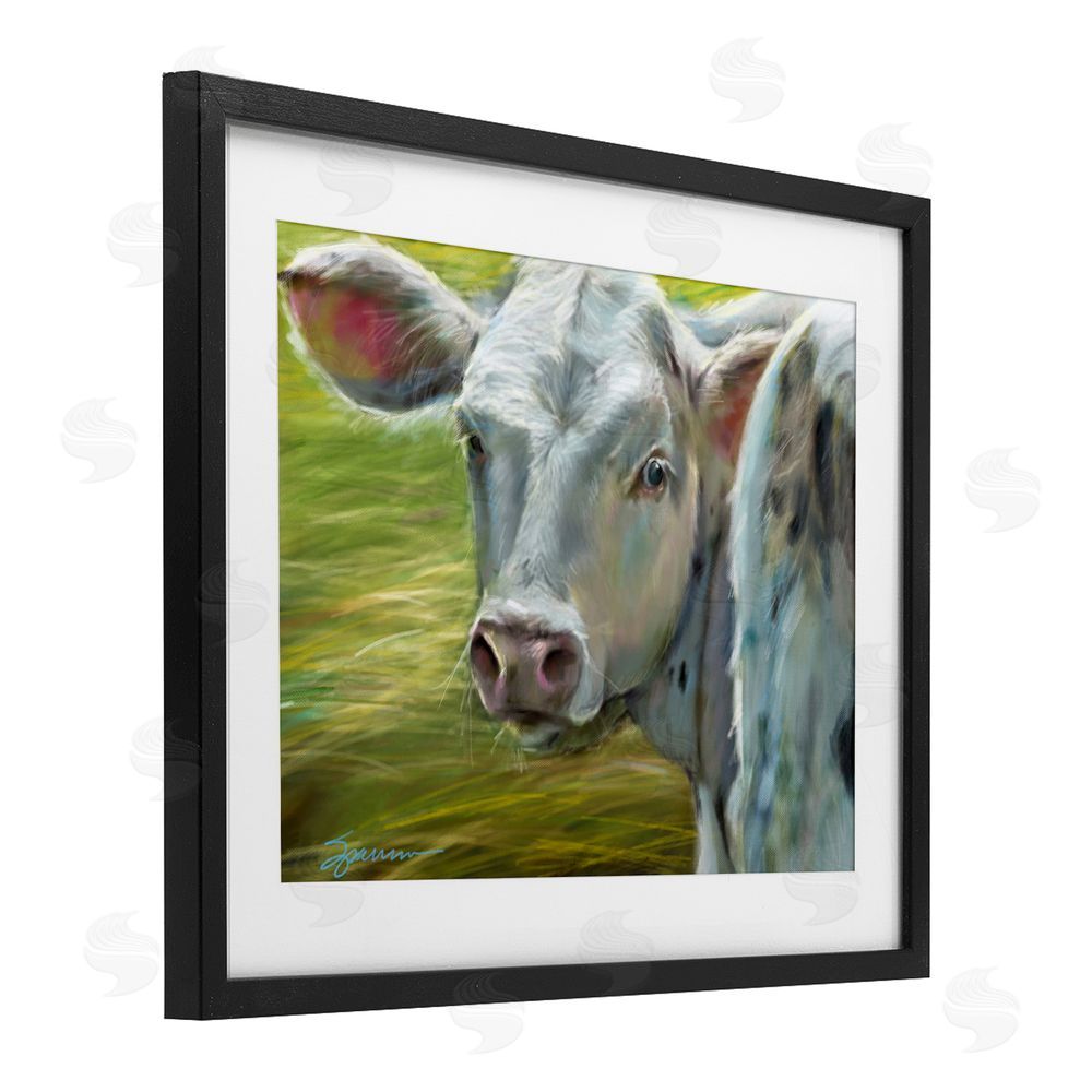 Mary Sparrow Baby Bessie Portrait Black Framed Print Under Glass with White Mat Wall Art