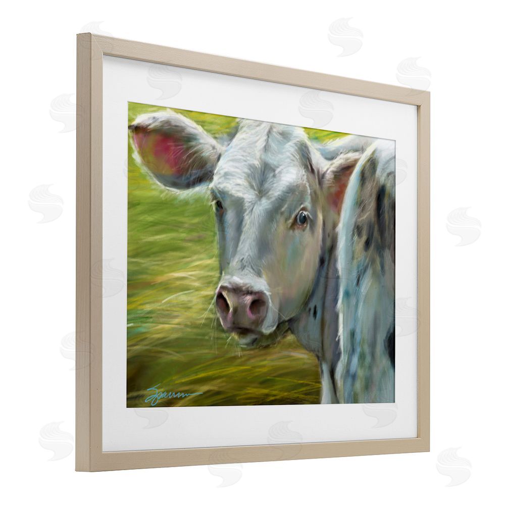Mary Sparrow Baby Bessie Portrait Birch Framed Print Under Glass with White Mat Wall Art