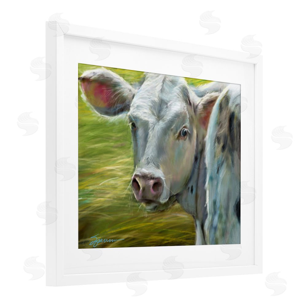 Mary Sparrow Baby Bessie Portrait White Framed Print Under Glass with Mat Wall Art