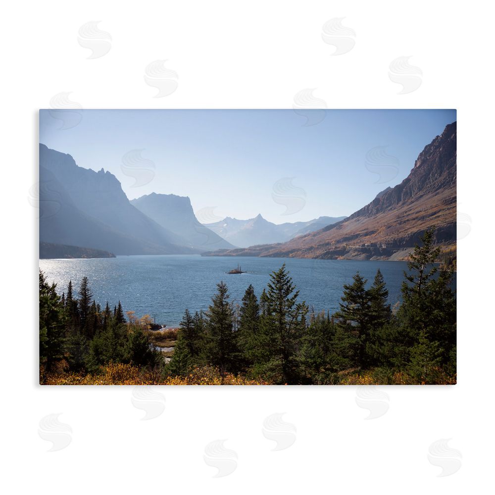 Carol Robinson Cliffs Overlooking Lake Stretched Canvas Wall Art Print
