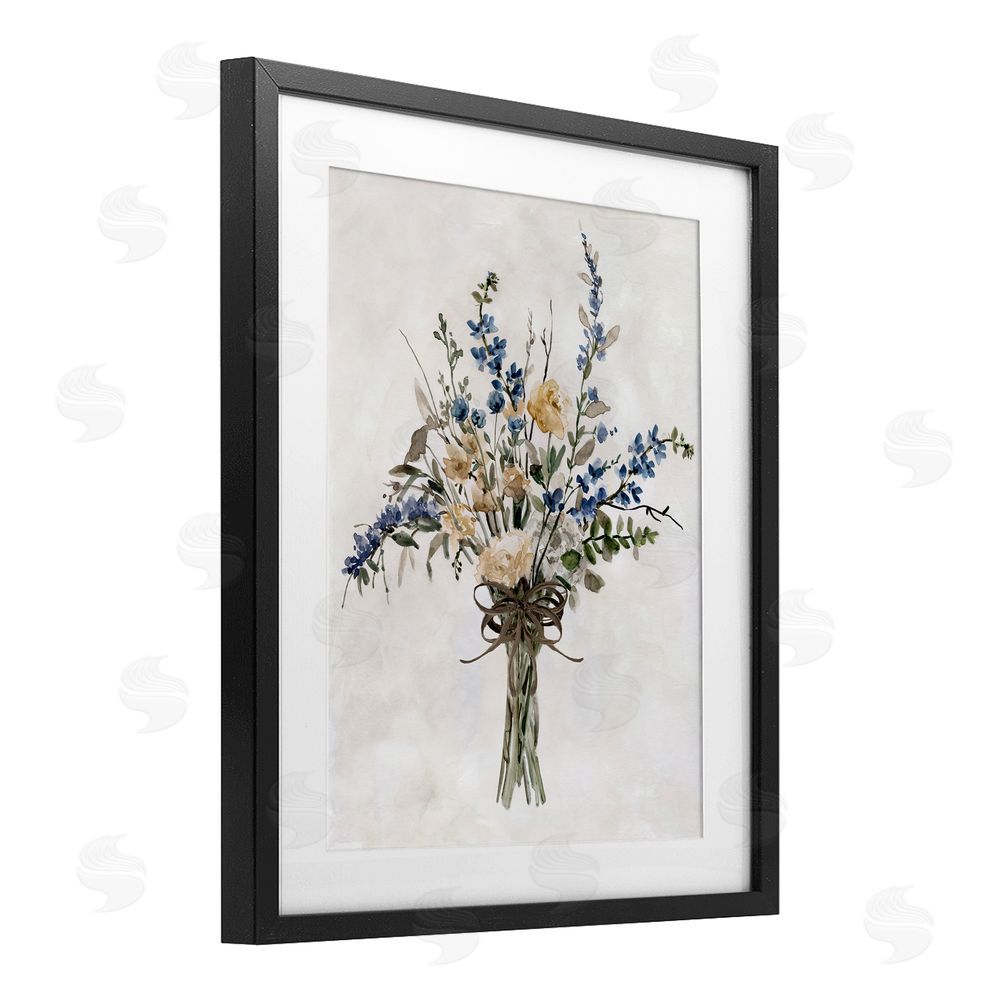 Carol Robinson Subdued Flower Bushel Black Framed Print Under Glass Wall Art