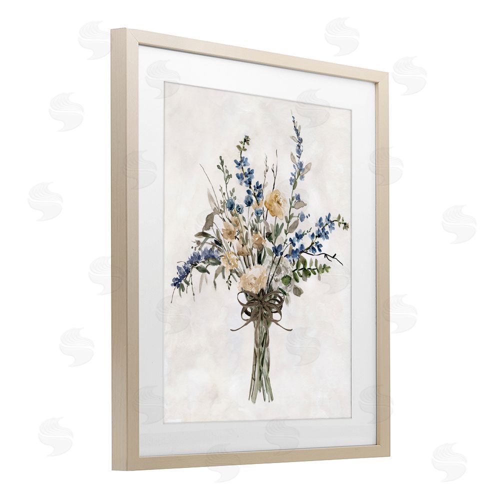 Carol Robinson Subdued Flower Bushel Brown Framed Print Under Glass Wall Art