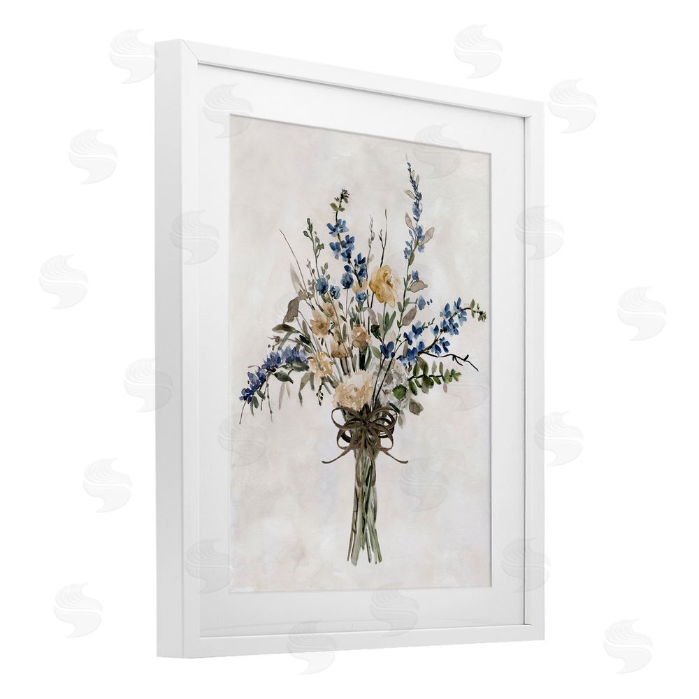 Carol Robinson Subdued Flower Bushel White Framed Print Under Glass Wall Art