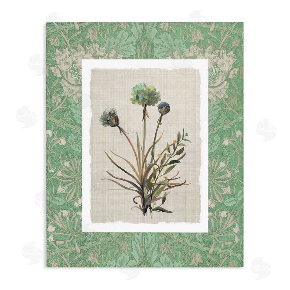 Carol Robinson Vintage Foliage in Green Stretched Canvas Wall Art Print