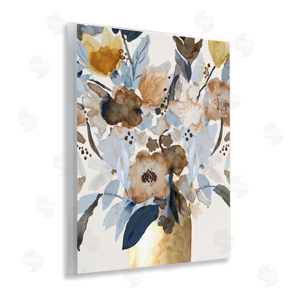 Val Rhodes Expressive Earthy Blossoms Wooden Wall Plaque Art Print