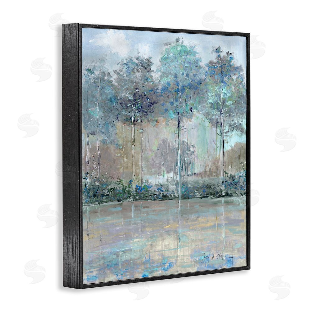 Sally Swatland Subdued Expression of Trees Black Framed Giclee Wall Art Print