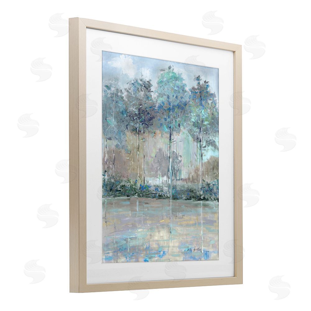 Sally Swatland Subdued Expression of Trees Brown Framed Print Under Glass Wall Art