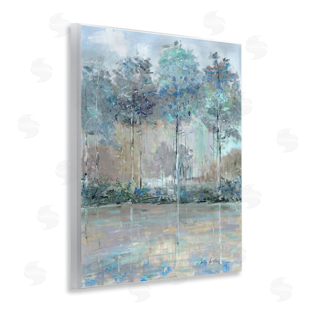 Sally Swatland Subdued Expression of Trees Wooden Wall Plaque Art Print