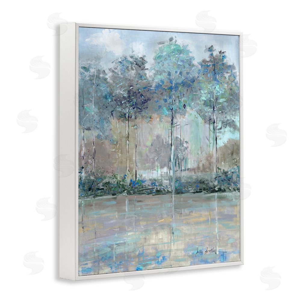 Sally Swatland Subdued Expression of Trees White Framed Giclee Wall Art Print