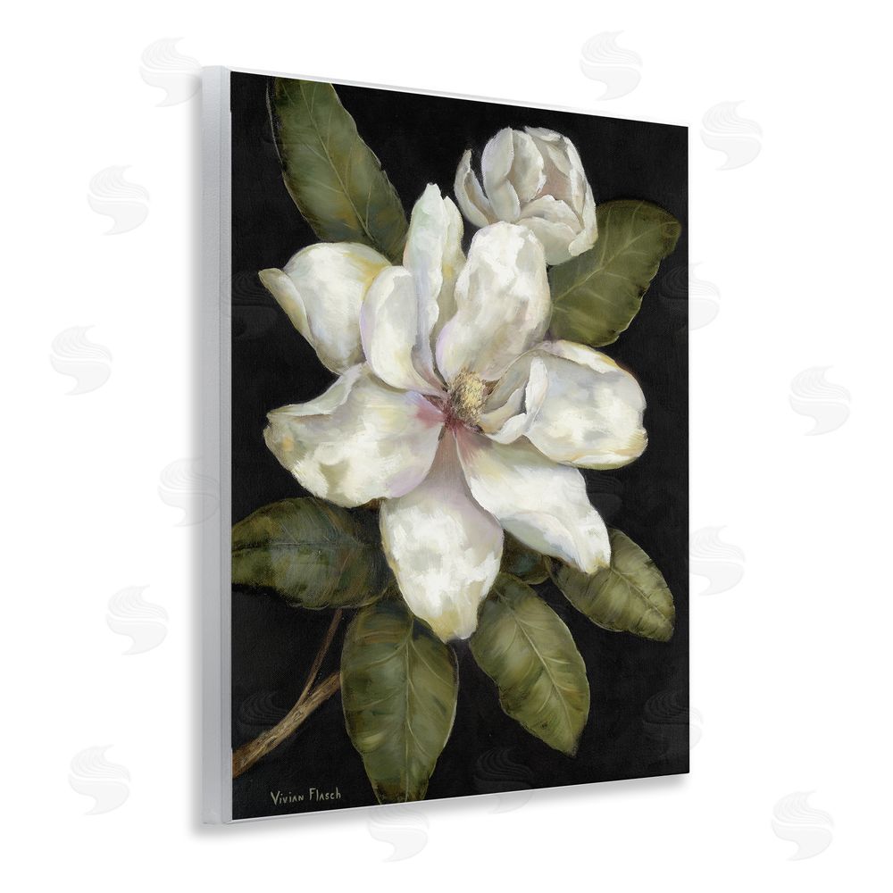 Nan Budding Magnolia Blooms Wooden Wall Plaque Art Print