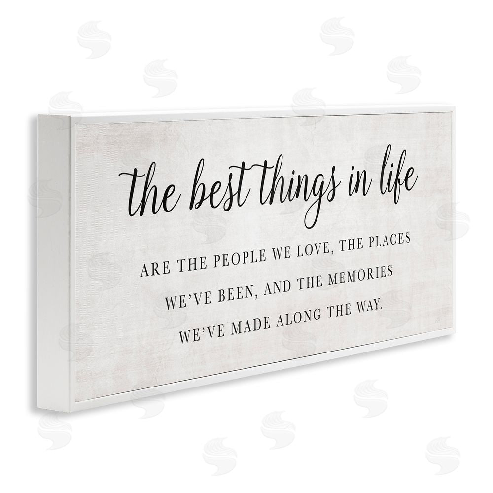 Natalie Carpentieri Best Things In Life Uplifting White Framed Giclee Wall Art Print