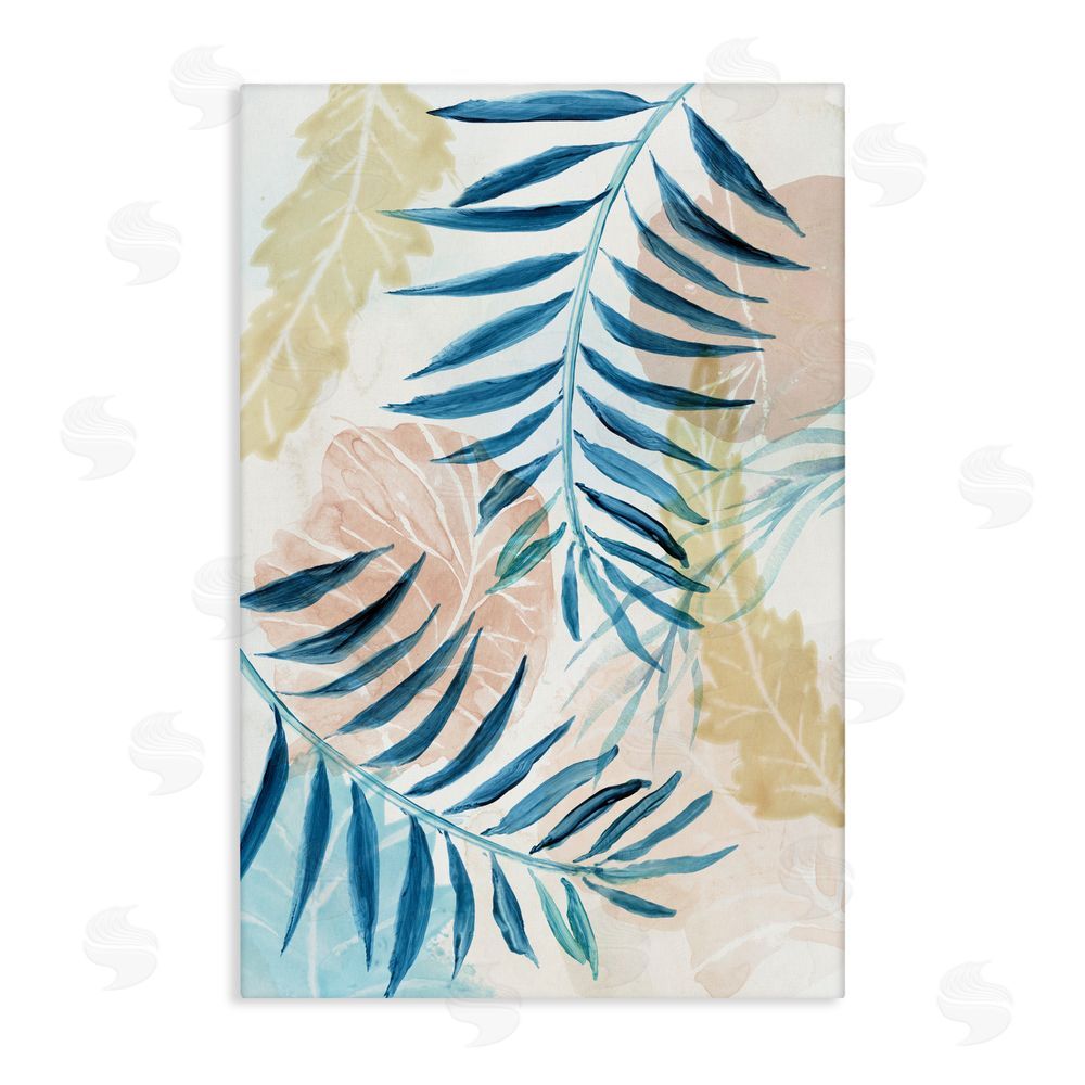 Nan Palm Fronds in Pastel Haze Stretched Canvas Wall Art Print