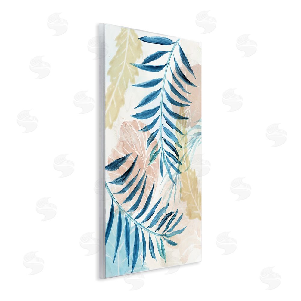 Nan Palm Fronds in Pastel Haze Wooden Wall Plaque Art Print