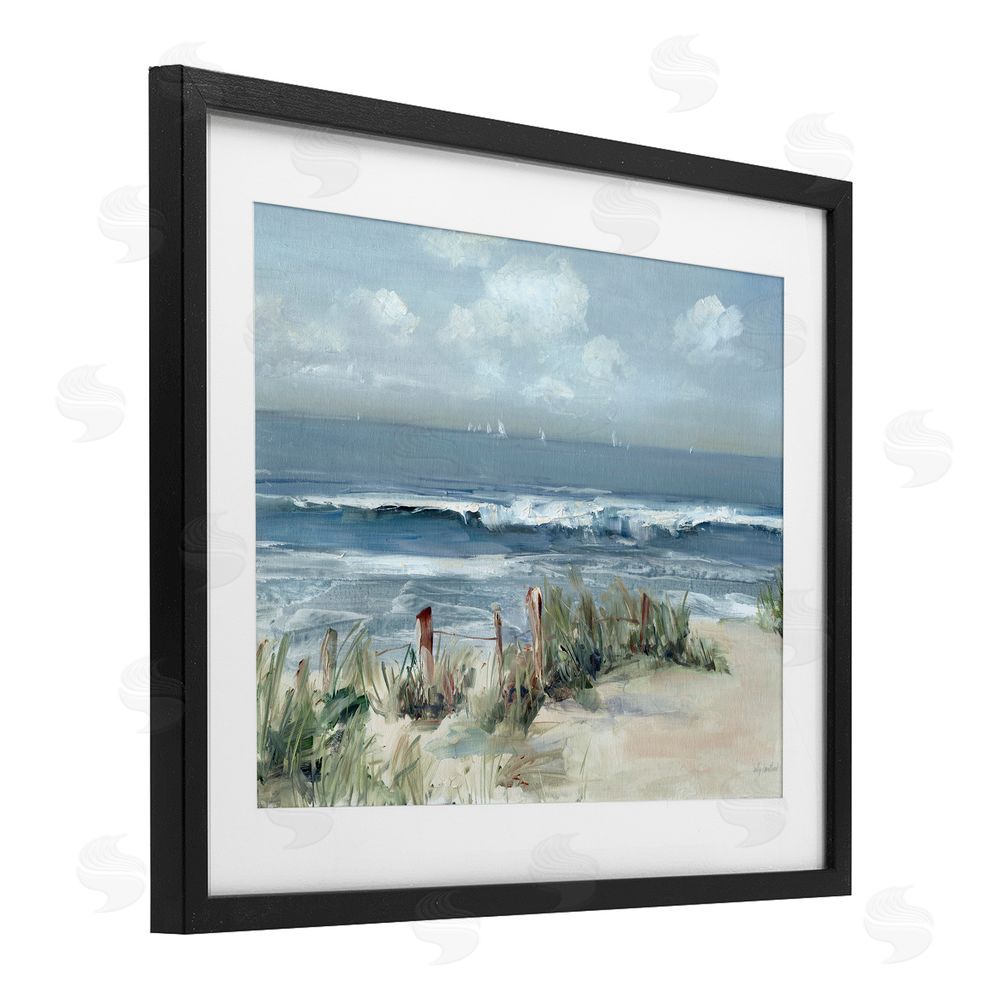 Sally Swatland Brushed Expression of Coast Black Framed Print Under Glass Wall Art